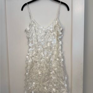 White Sequin Dress